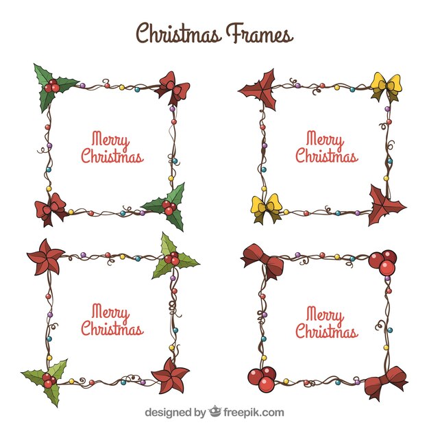 Pak decoratieve Kerstmisframes