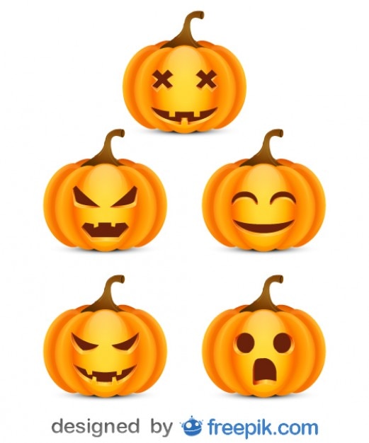 Pak over halloween van kleine schrikken pompoenen 1