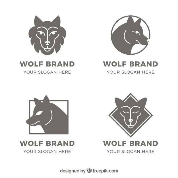 Pak sjablonen wolf logo&#39;s