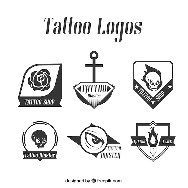 Pak van de moderne tattoo logos