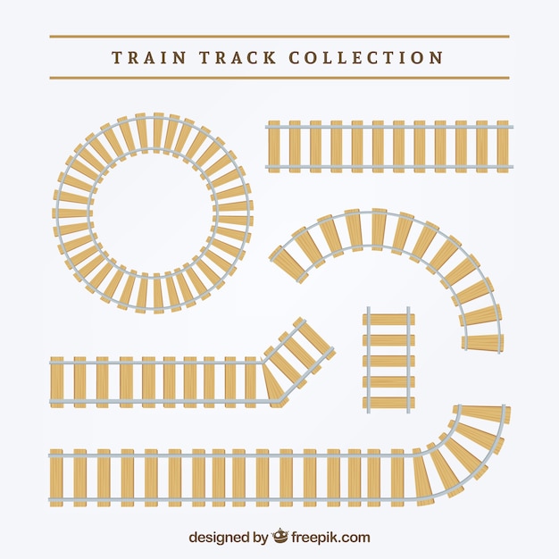 Gratis vector pak van decoratieve treinsporen