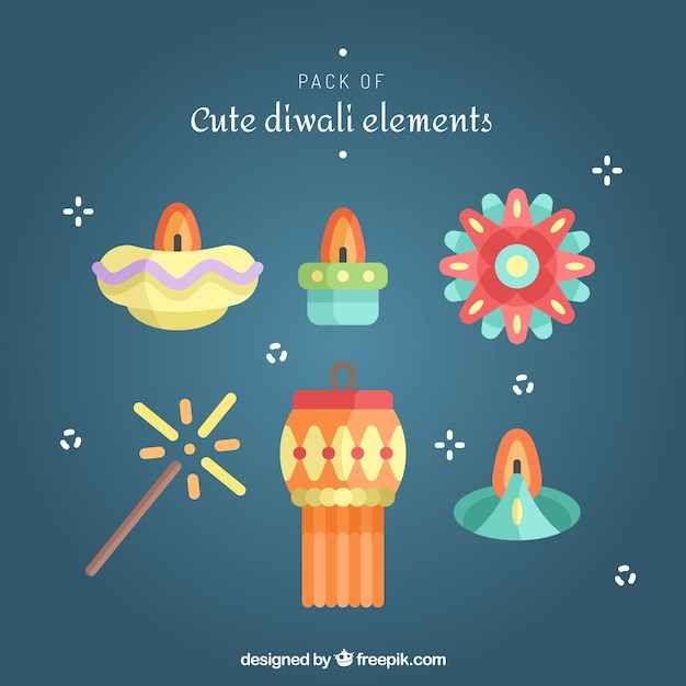 Pakje diwali decoratieve elementen