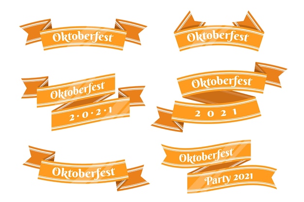 Gratis vector pakje oktoberfest linten