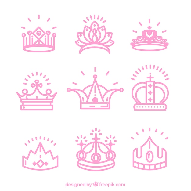 Gratis vector pakje roze prinseskransen