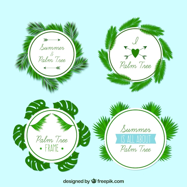 Pakje stickers met palmbladeren