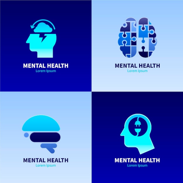 Pakket met logo's voor mentale gezondheid