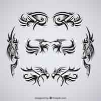 Gratis vector pakket tribal tattoos