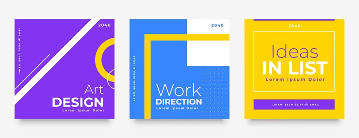 Gratis Vector pakket van decoratieve social media feed banner voor verhaal promo