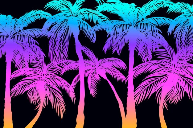 Palm silhouetten wallpaper concept