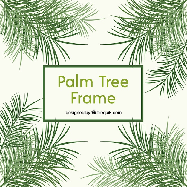 Gratis vector palm verlaat frame