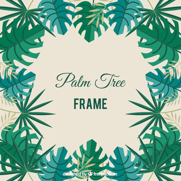 Palmboom frame in groene tinten