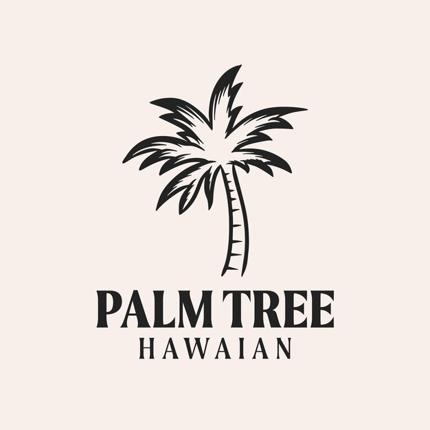 Palmboom logo ontwerp vectorillustratie