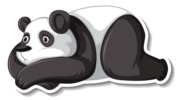 Gratis vector panda beer dieren cartoon sticker