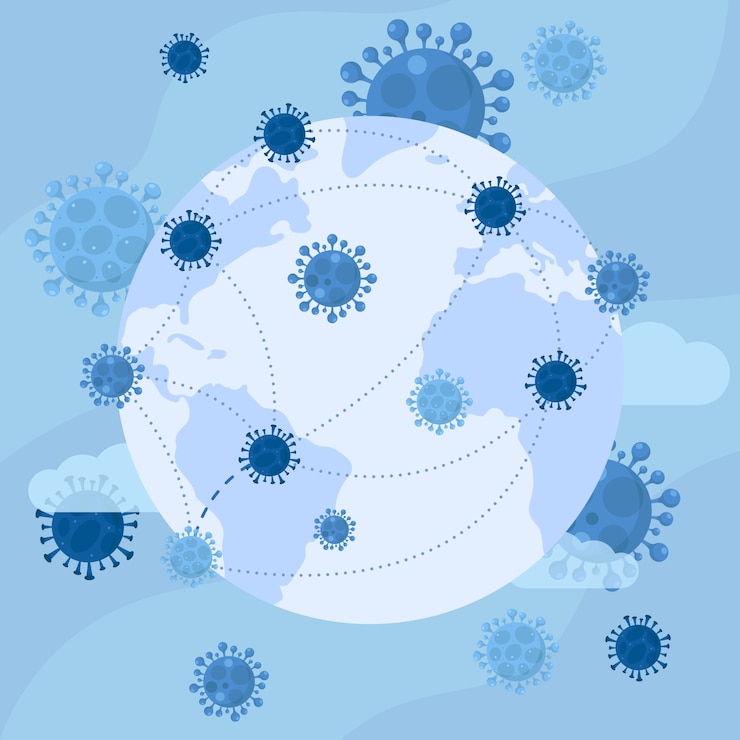 Gratis Vector pandemisch concept