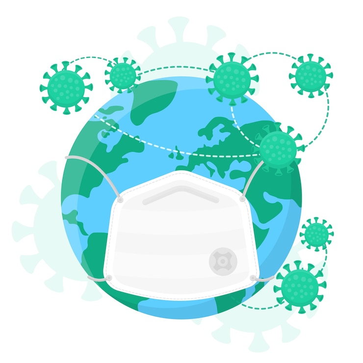 Gratis Vector pandemisch concept