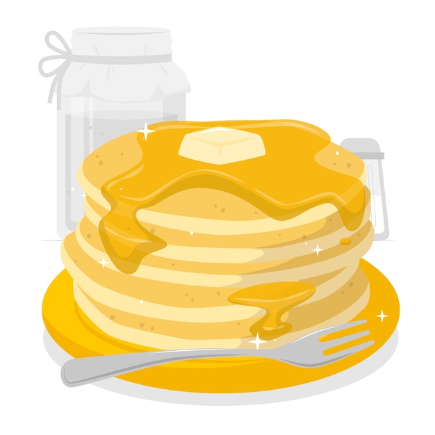 Gratis vector pannenkoek concept illustratie