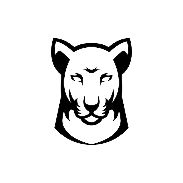 Gratis vector panter eenvoudig mascotte logo-ontwerp