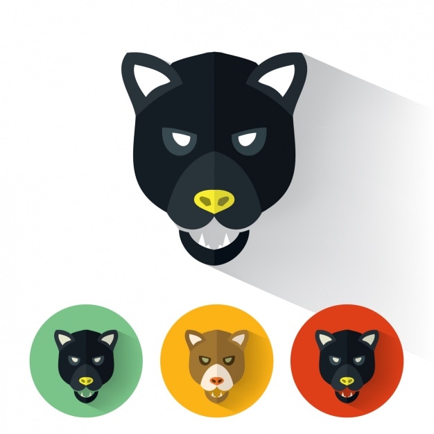 Gratis Vector panter ontwerpt collectie
