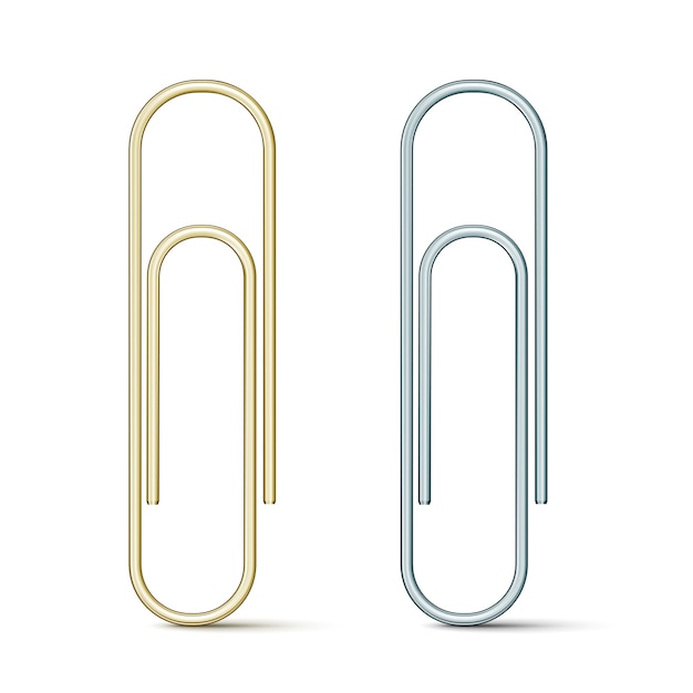 Gratis vector paperclips geïsoleerd