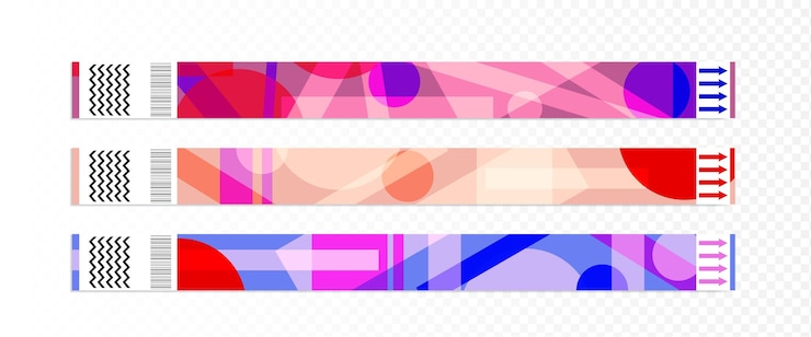 Gratis Vector papier armbanden kaartje