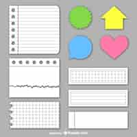 Gratis vector papier texturen en stickers