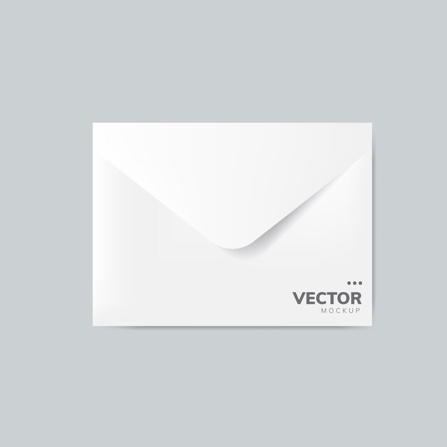 Papieren envelop ontwerp mockup vector