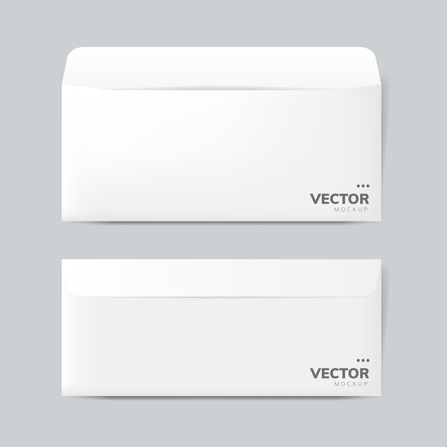 Papieren envelop ontwerp mockup vector