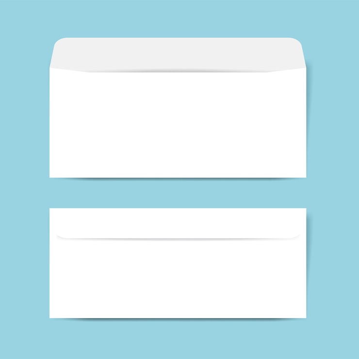 Gratis Vector papieren envelop ontwerp mockup