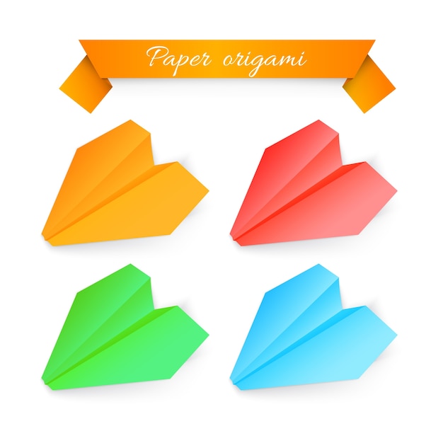 Papieren vliegtuig origami
