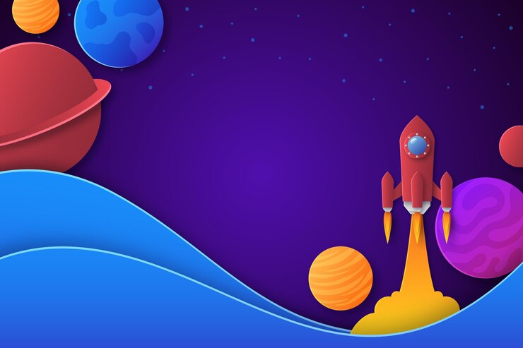Gratis Vector papierstijl galaxy achtergrond