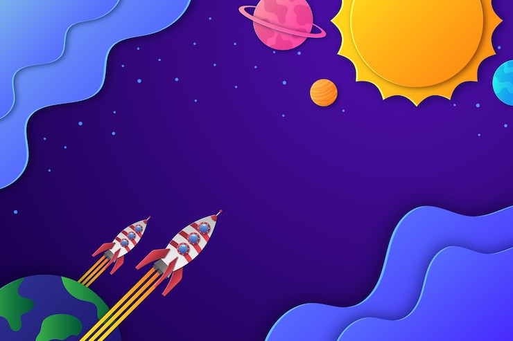 Gratis Vector papierstijl galaxy achtergrond