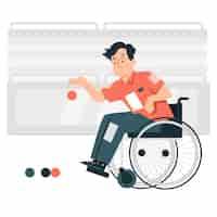 Gratis vector paralympische boccia concept illustratie