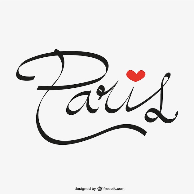 Gratis vector paris plaatsnaam