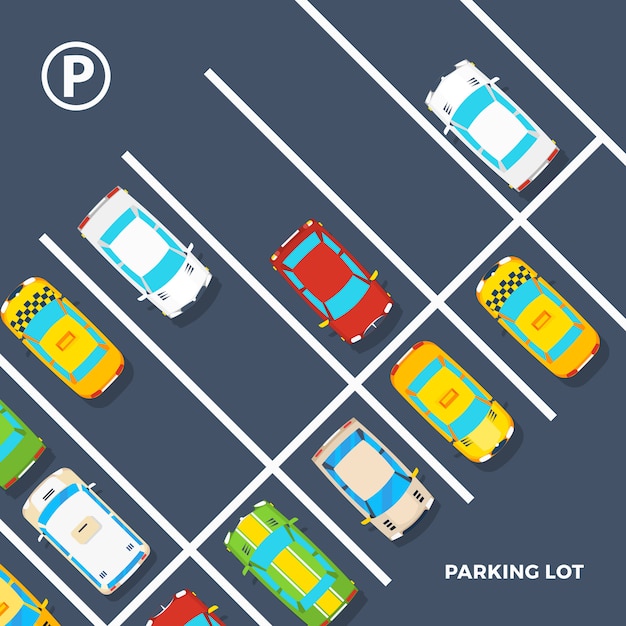 Gratis vector parkeerplaats poster