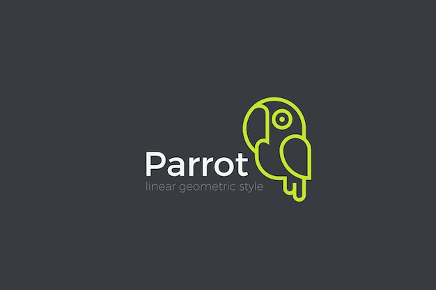 Parrot Home huisdieren Logo abstract ontwerp.