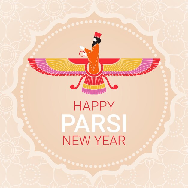 Parsi nieuwjaar illustratie