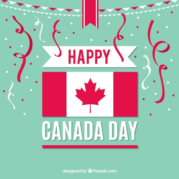 Gratis vector partij achtergrond voor canada dag