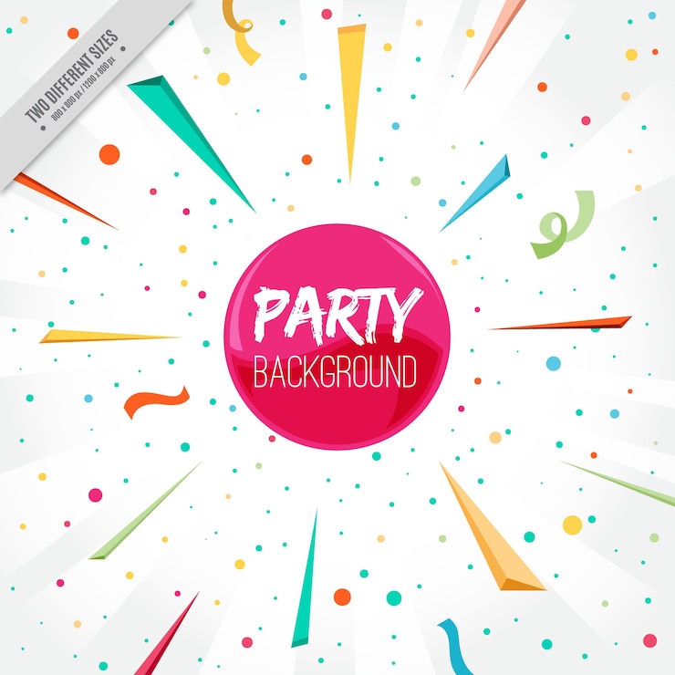 Gratis Vector party confettienachtergrond