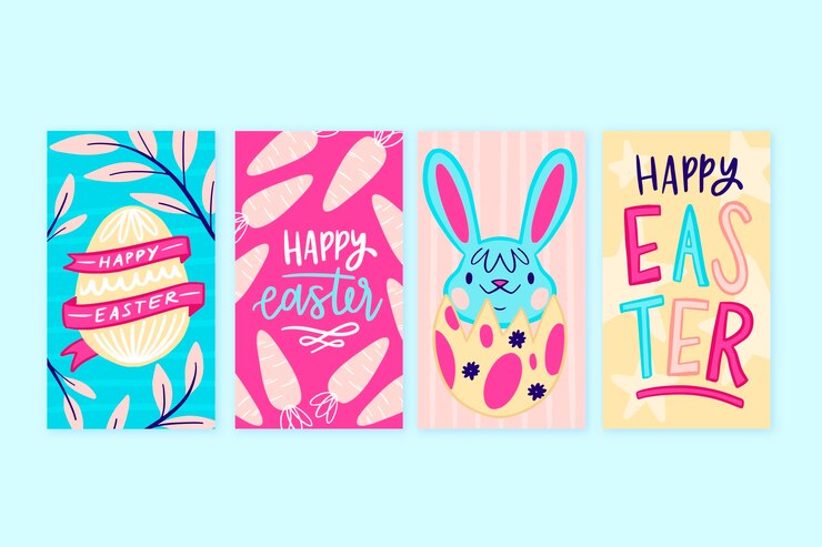 Gratis Vector pasen dag instagram verhalen thema