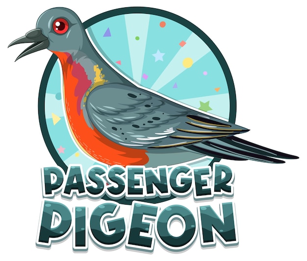 Gratis vector passagiersduif uitsterven vogel