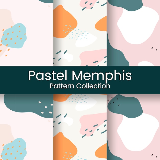 Gratis vector pastel memphis patroon ontwerp