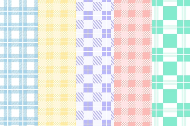 Pastel pastel patroon set