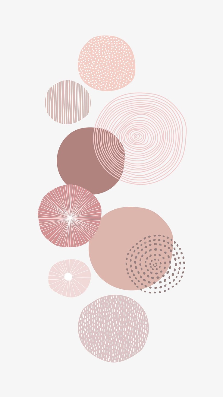 Gratis Vector pastel roze ronde patroon achtergrond