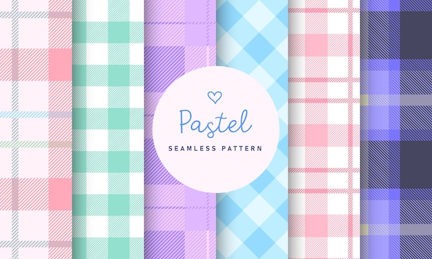 Pastel tartan geruite naadloze patroon collectie