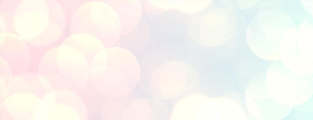 Gratis vector pastelkleur bokeh verlicht elegant bannerontwerp