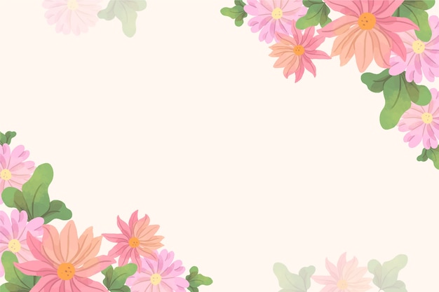 Pastelkleur gekleurde bloemenachtergrond met exemplaarruimte