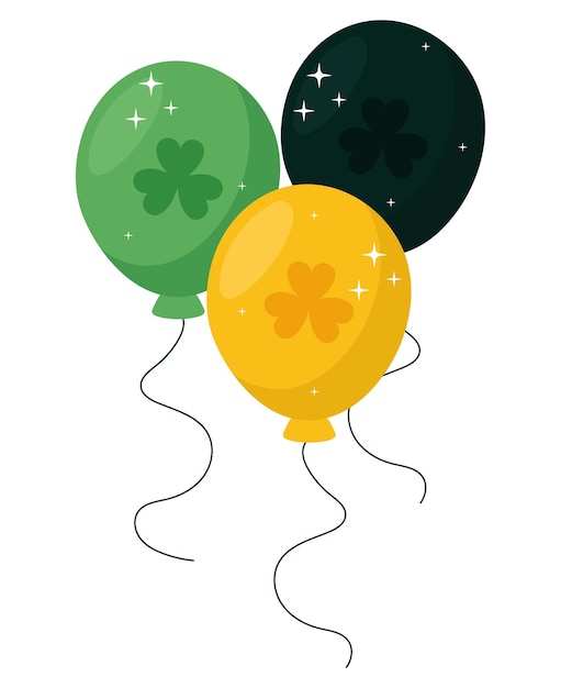 Gratis vector patrick's dag ballonnen