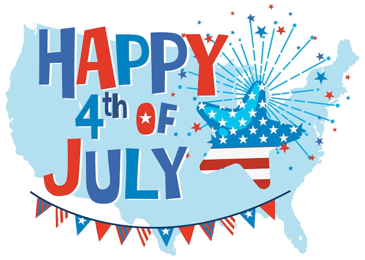 Gratis Vector patriottische illustratie voor de viering van 4 juli