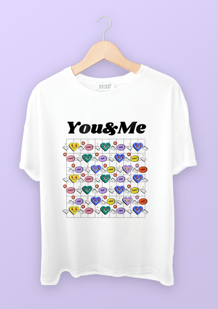 Gratis Vector patroon cool valentijnsdag harten t-shirt