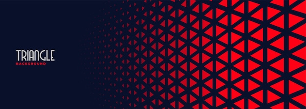 Patroon met rode driehoeken op zwarte banner